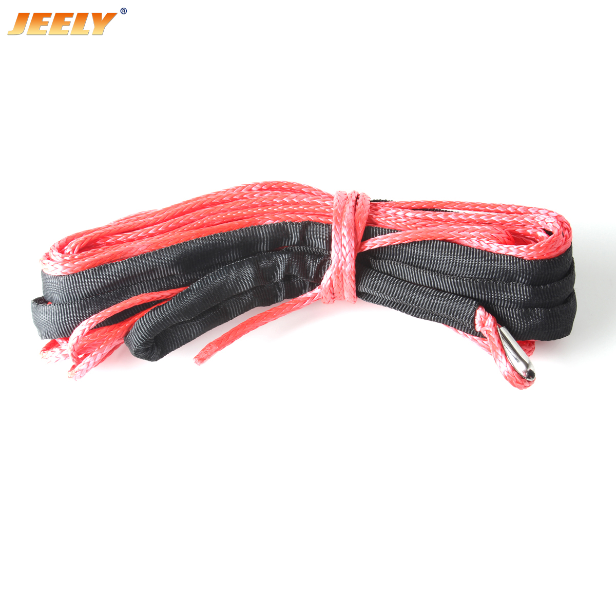 10mm*12m 16534lbs UHMWPE 合成绞盘绳，适用于 ATV/UTV/SUV/4X4/4WD/越野牵引带赛车