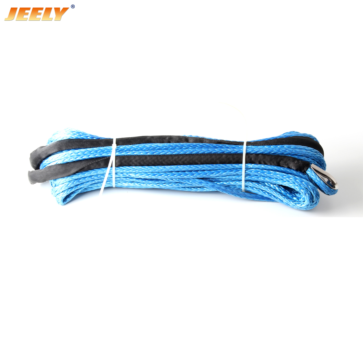 10mm*15m 12 股 16534lbs uhmwpe 合成汽车拖缆带拖眼绞盘绳
