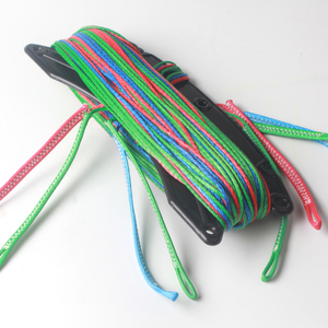 UHMWPE 纤维 4 线（1 个红色 400kg，1 个蓝色 400kg，2 个绿色 400kg）x 20m 风筝冲浪线套装末端环